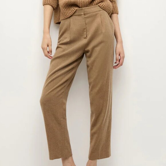 VERONICA BEARD Netta Tapered Pants (Color: Camel, Size: 0)